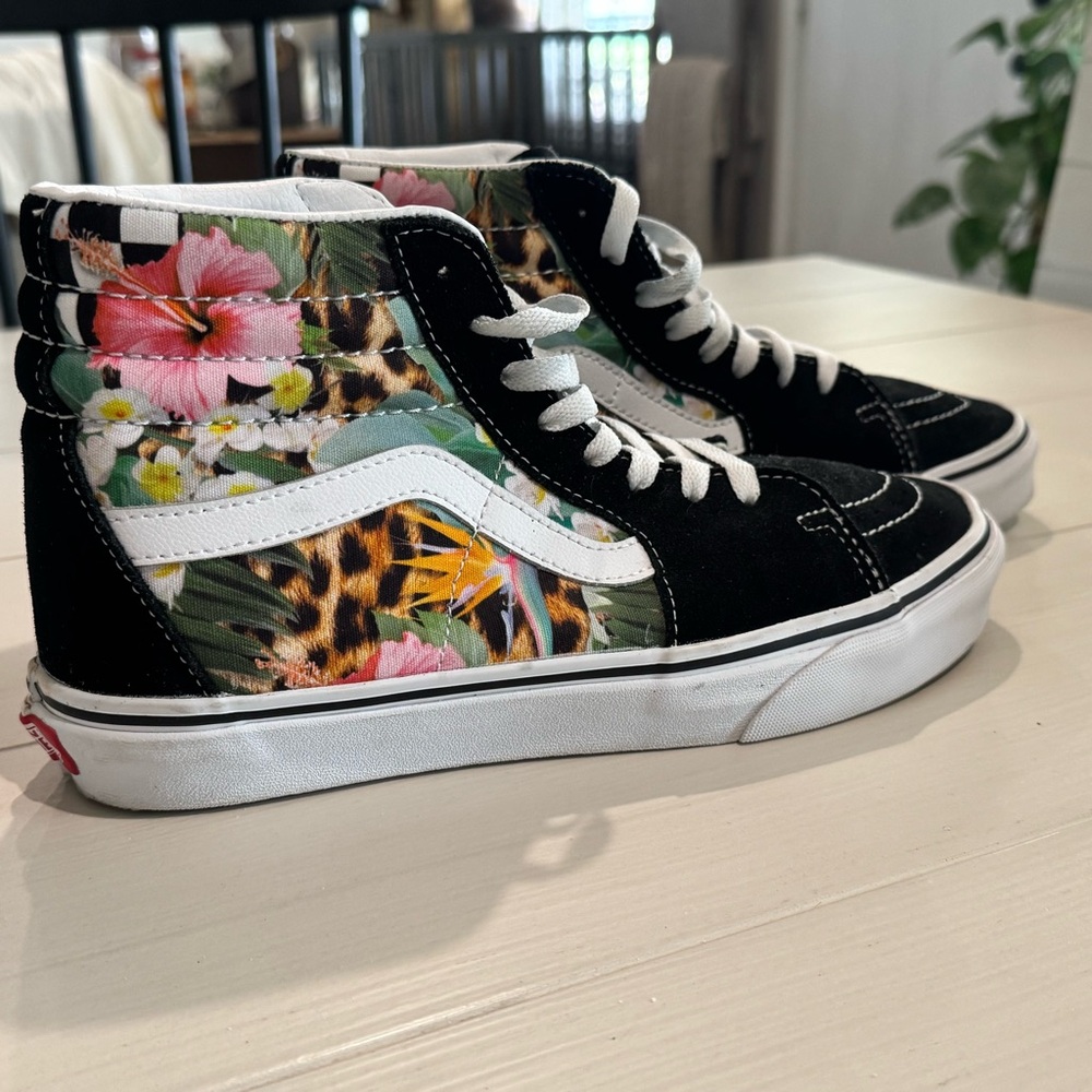 Vans Off The Wall Tropical Animal Check high top sneakers